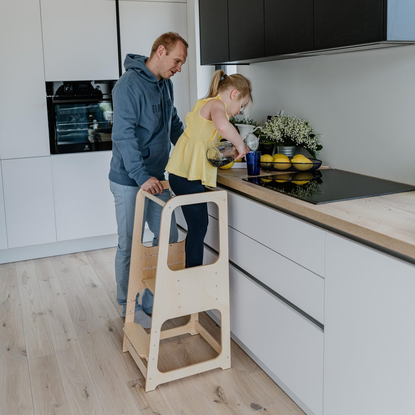 Montessori stegpall och stol
