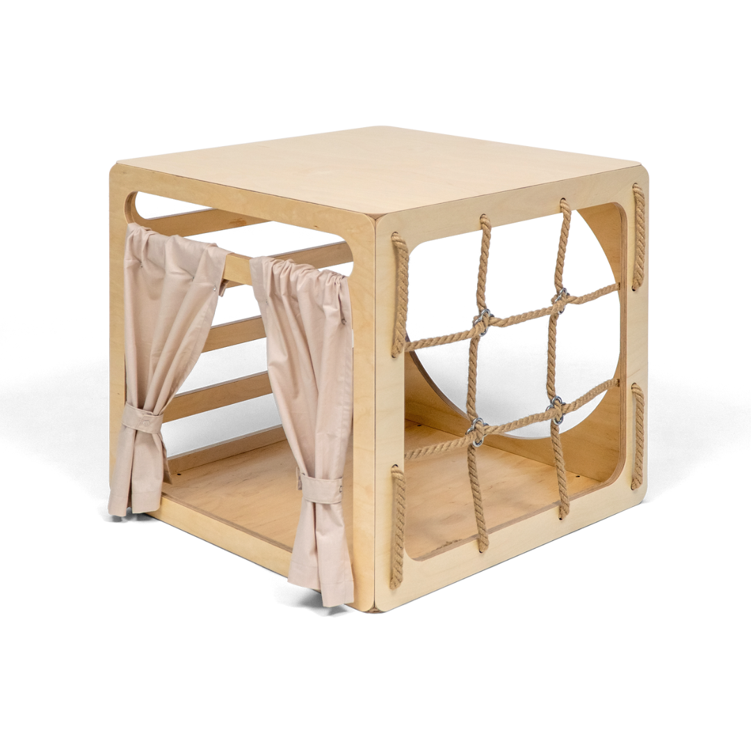 CUBITRI® Climbing Play Cube With Rope Window - VentureKids