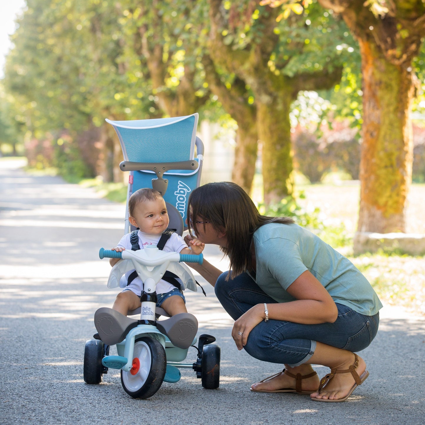 Smoby Trehjuling Baby Balade Plus, Blå - VentureKids