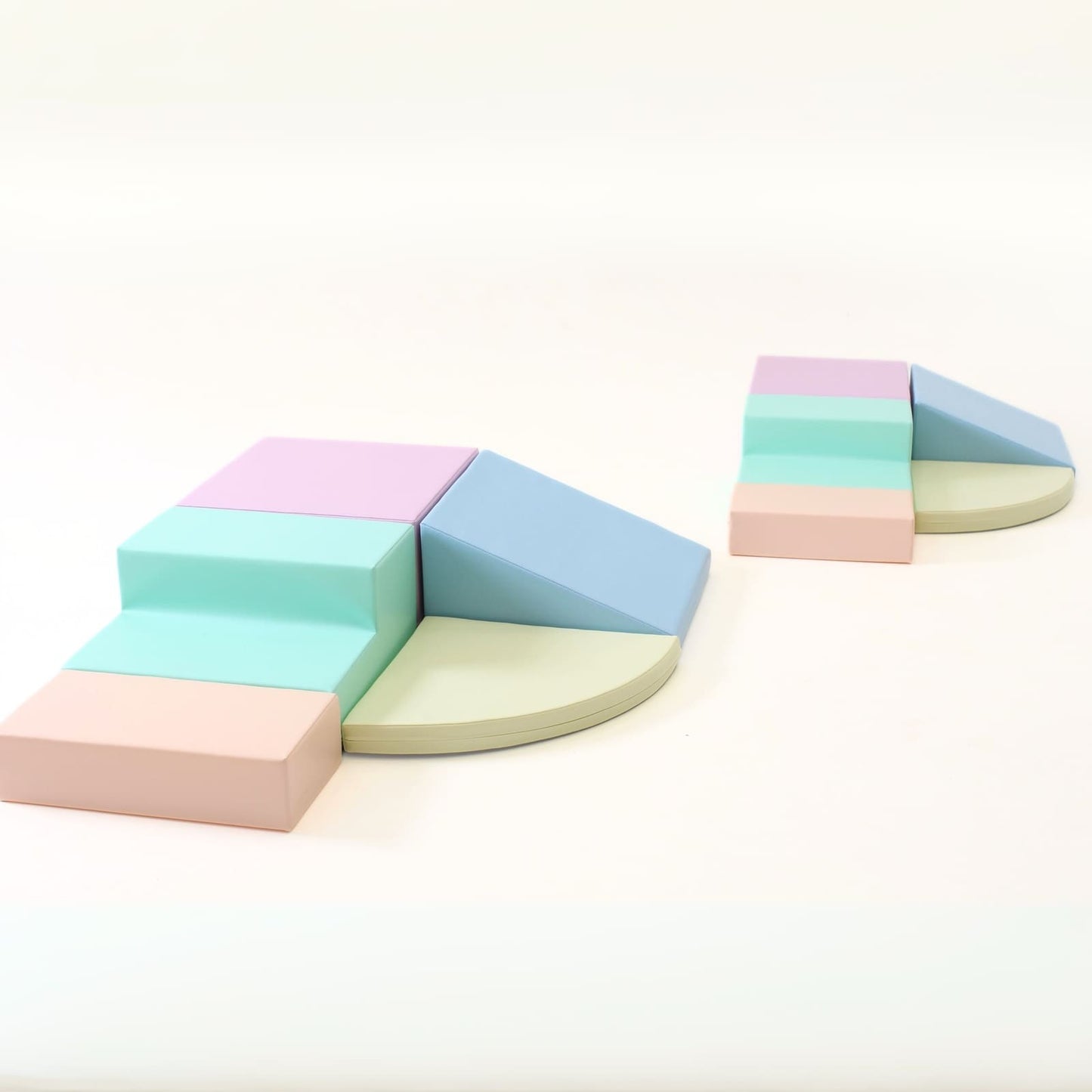 Soft Play 5 Foam Block Set - Ljus Pastell Corner Climber - VentureKids