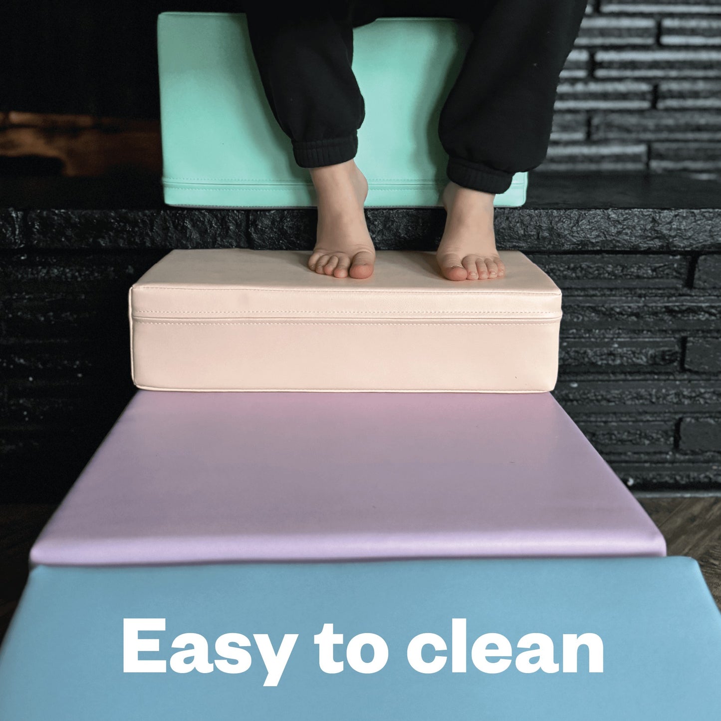 Soft Play 5 Foam Block Set - Ljus Pastell Corner Climber - VentureKids