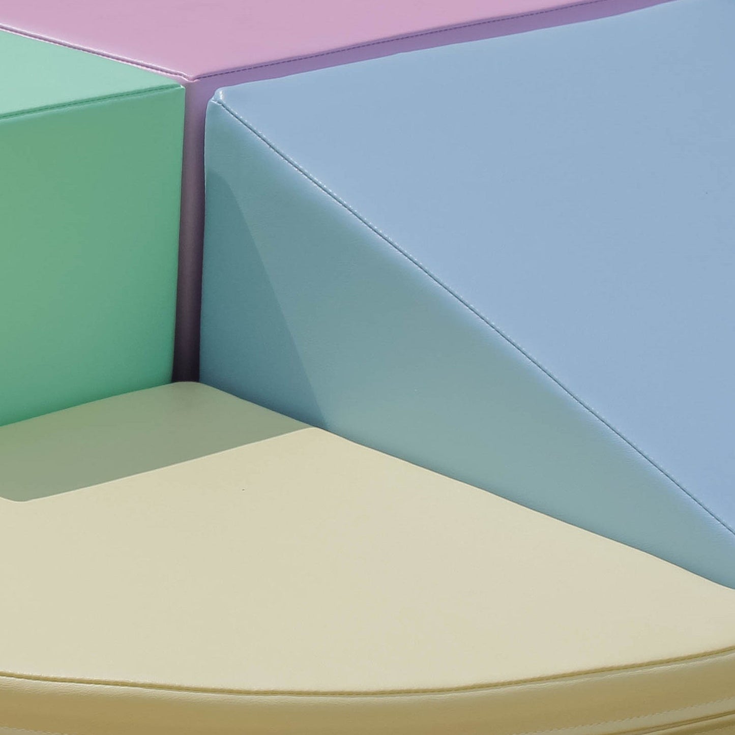 Soft Play 5 Foam Block Set - Ljus Pastell Corner Climber - VentureKids