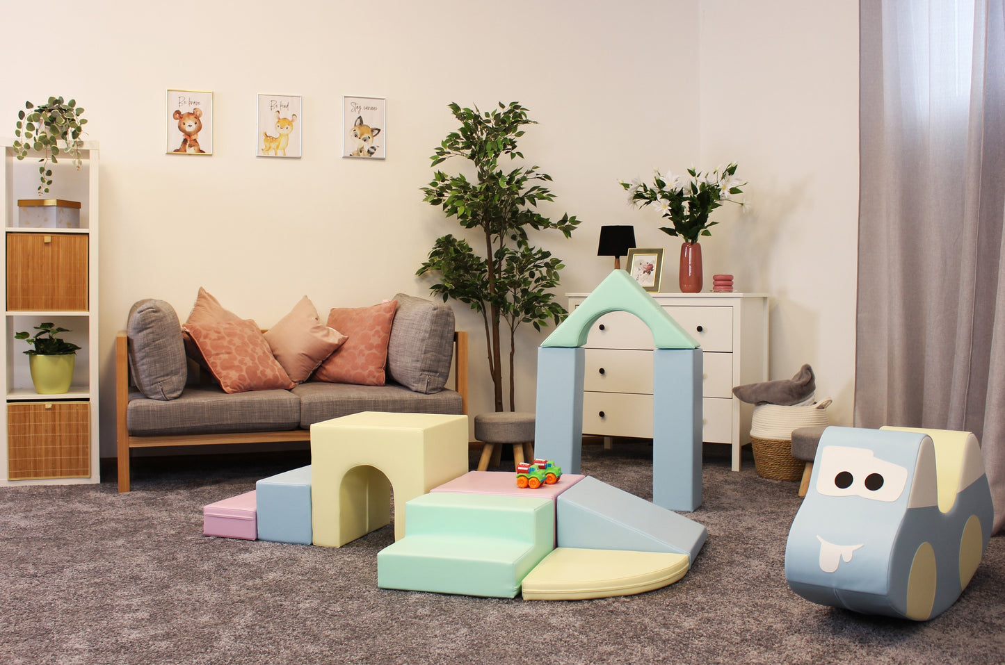 Soft Play Adventurer 10 stycken Mjuka Byggklossar - Pastellfärgade - VentureKids