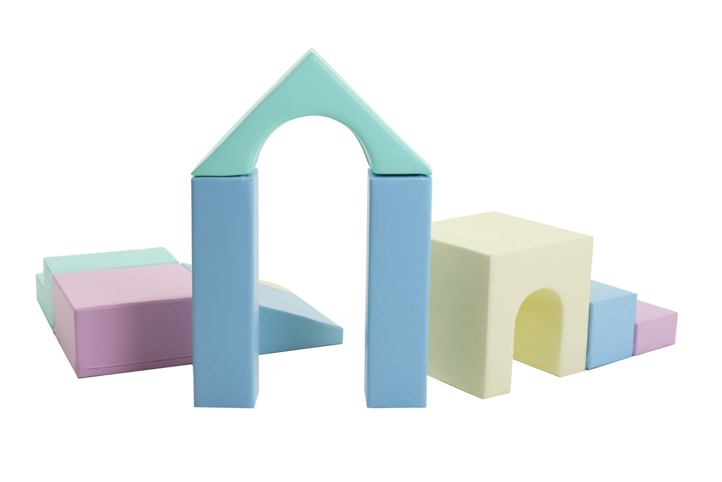 Soft Play Adventurer 10 stycken Mjuka Byggklossar - Pastellfärgade - VentureKids