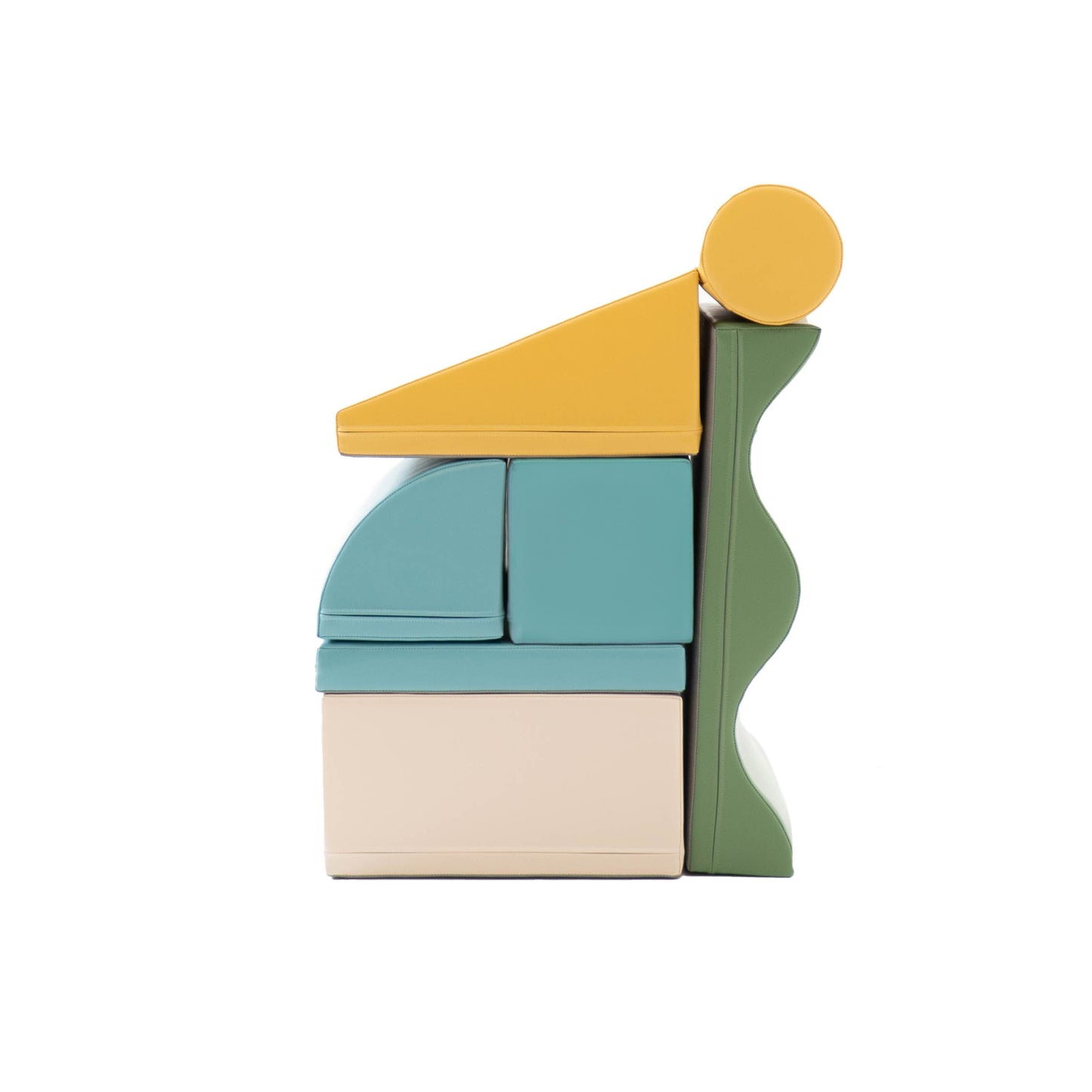 Soft Play 7 Foam Block Set - Pastel Turquoise Discoverer - VentureKids
