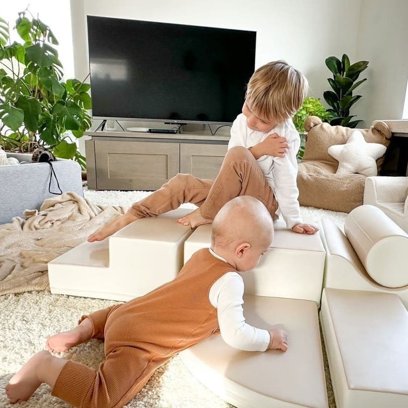 Mjuka Byggklossar 6 delar - Beige Explorer - VentureKids