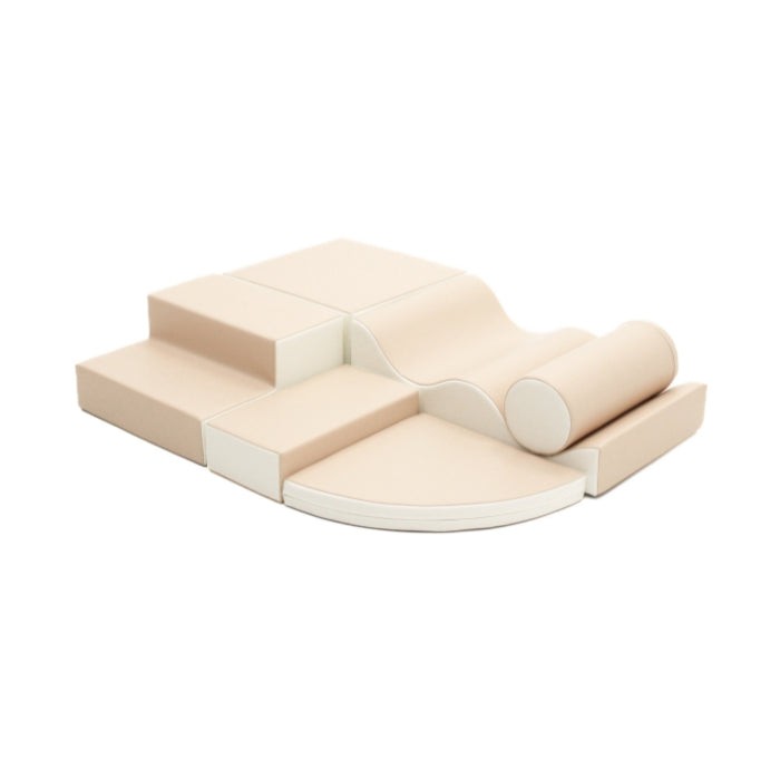 Mjuka Byggklossar 6 delar - Beige Explorer - VentureKids