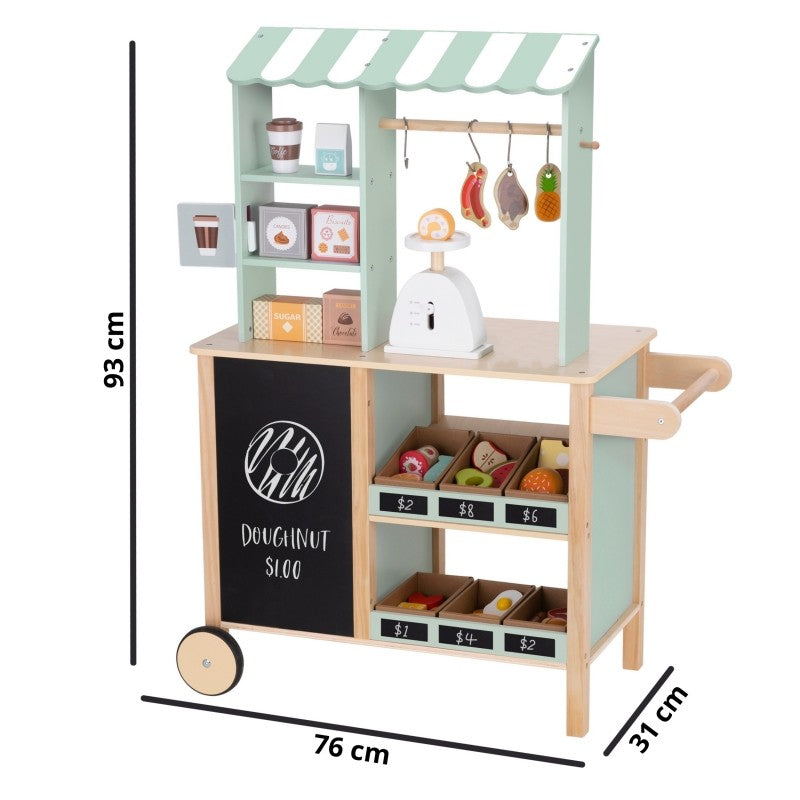 Stor multifunktionell Food Truck i trä, 73 delar - VentureKids