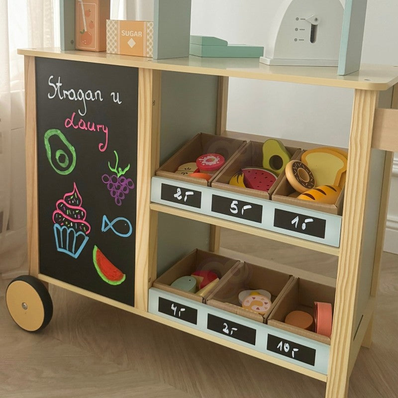 Stor multifunktionell Food Truck i trä, 73 delar - VentureKids