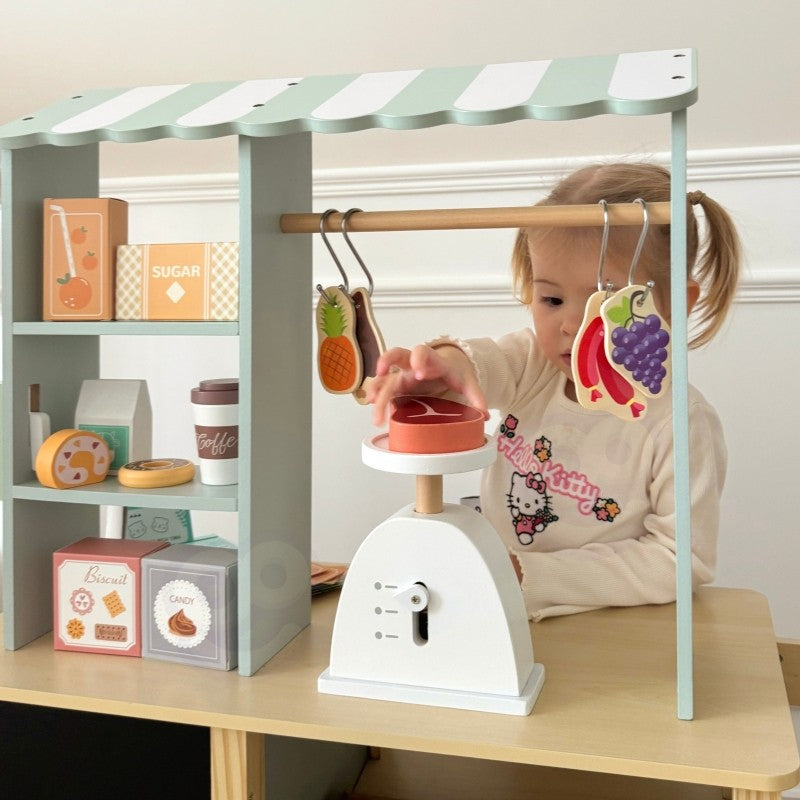 Stor multifunktionell Food Truck i trä, 73 delar - VentureKids