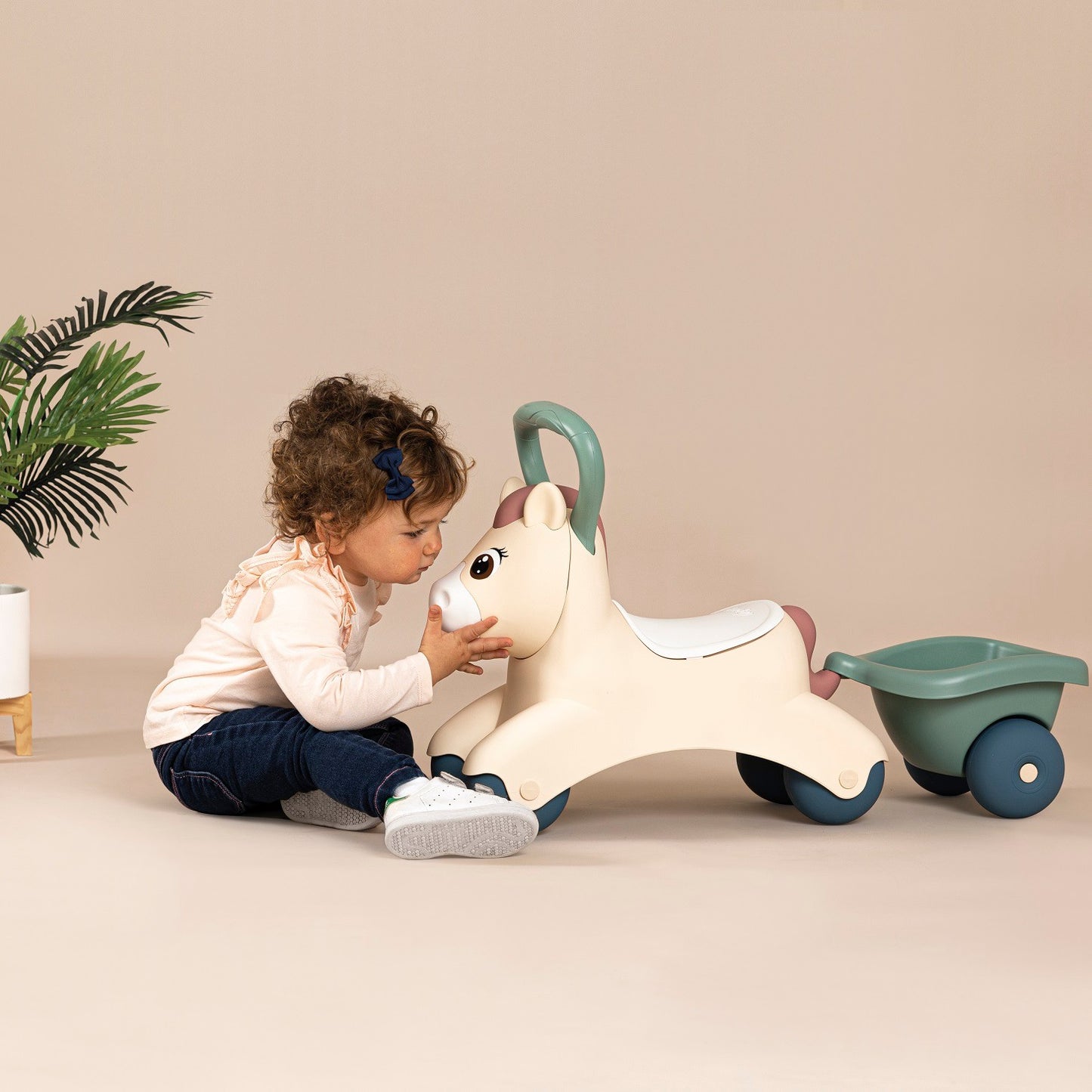 Little Smoby Lära-Gå-Bil med släpvagn Baby Pony - VentureKids