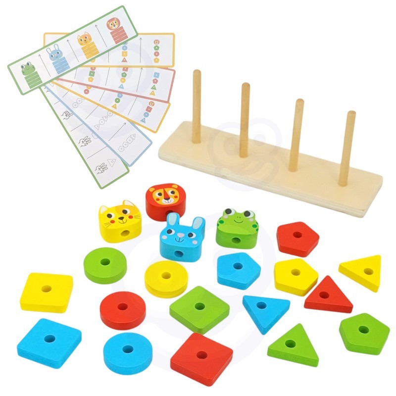 Montessori Pyramidpussel med Djur - VentureKids