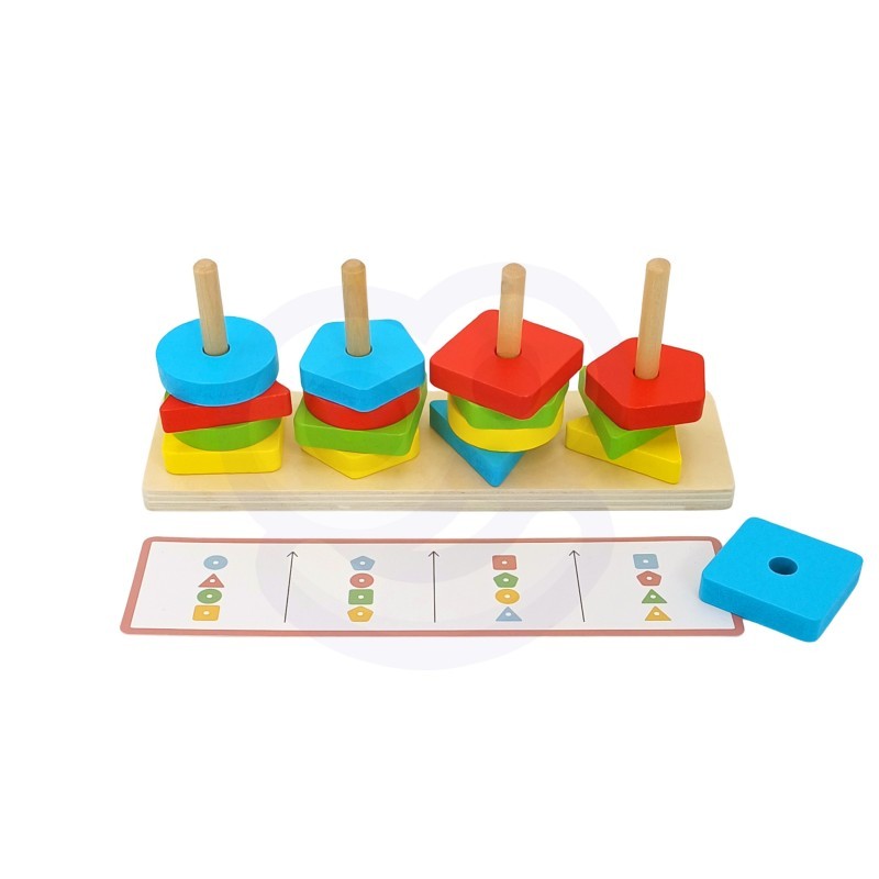 Montessori Pyramidpussel med Djur - VentureKids