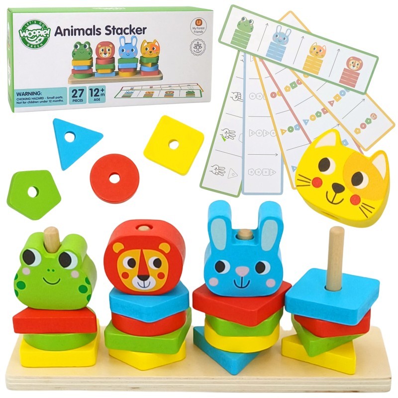 Montessori Pyramidpussel med Djur - VentureKids
