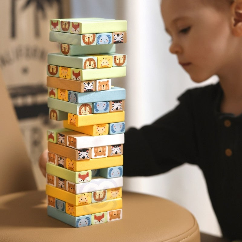 Shaky Tower skicklighetsspel med djur - VentureKids