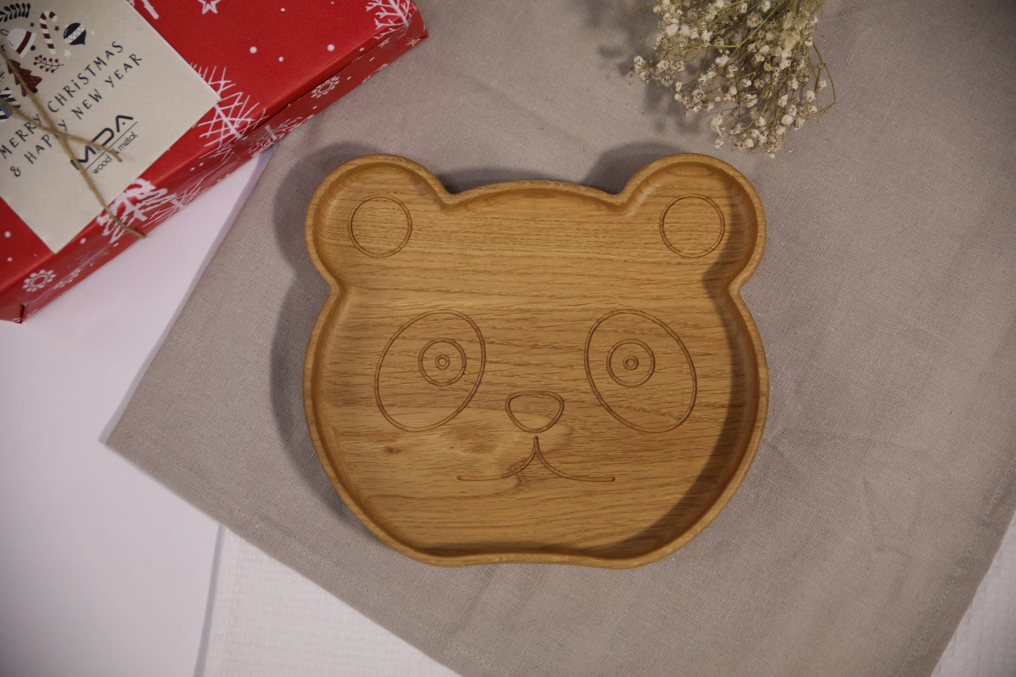Wooden Plate For Kids - Panda - VentureKids