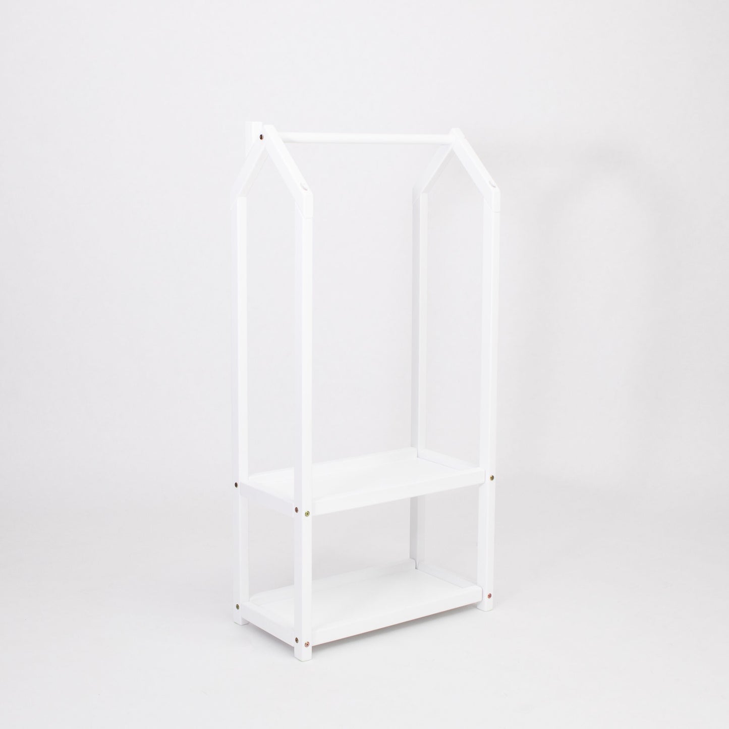 House Shaped Clothing Rack with Storage - VentureKids