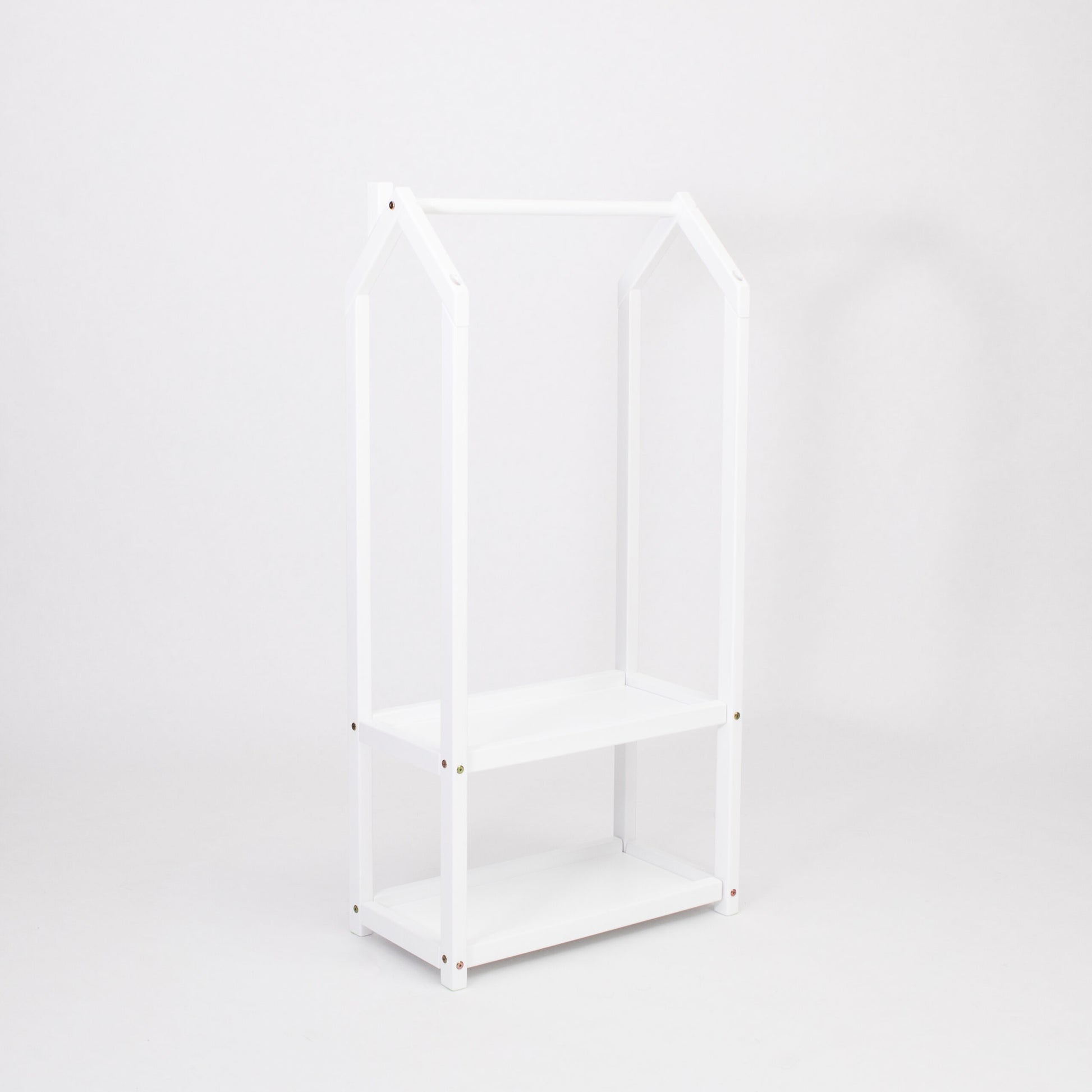 House Shaped Clothing Rack with Storage - VentureKids