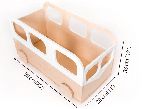 Förvaringslåda med hjul - buss - VentureKids