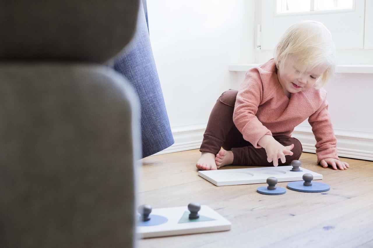 Montessori pussel av trä - Cirklar i olika storlekar