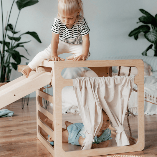CUBITRI® Climbing Play Cube With Rope Window - VentureKids