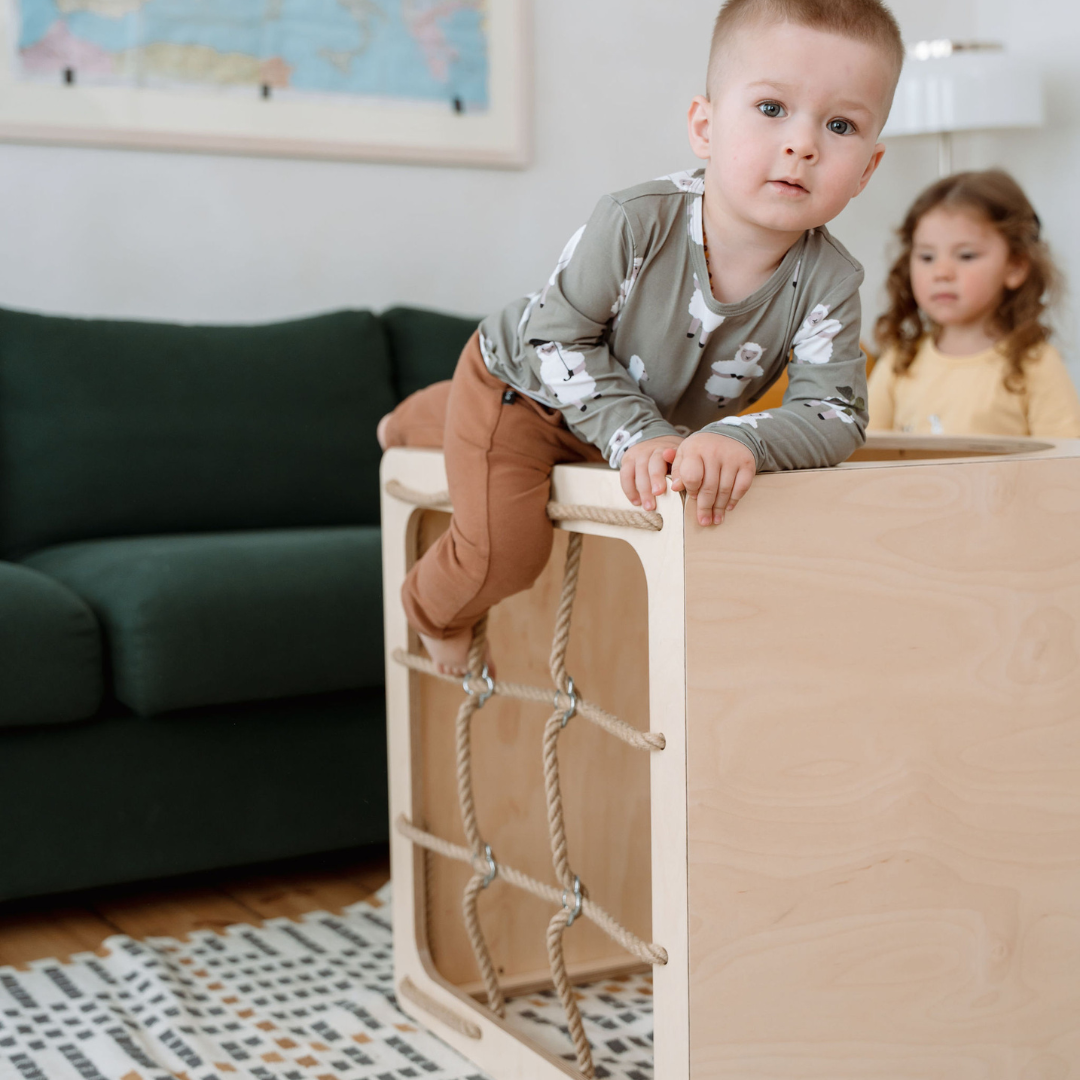 CUBITRI® Climbing Play Cube With Rope Window - VentureKids