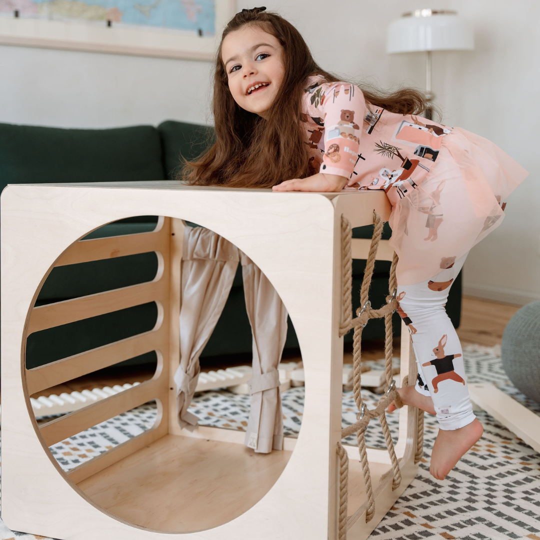 CUBITRI® Climbing Play Cube With Rope Window - VentureKids
