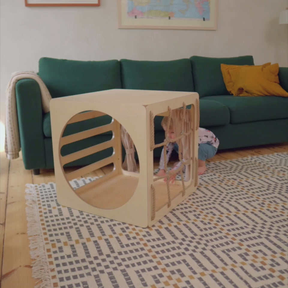 CUBITRI® Climbing Play Cube With Rope Window - VentureKids