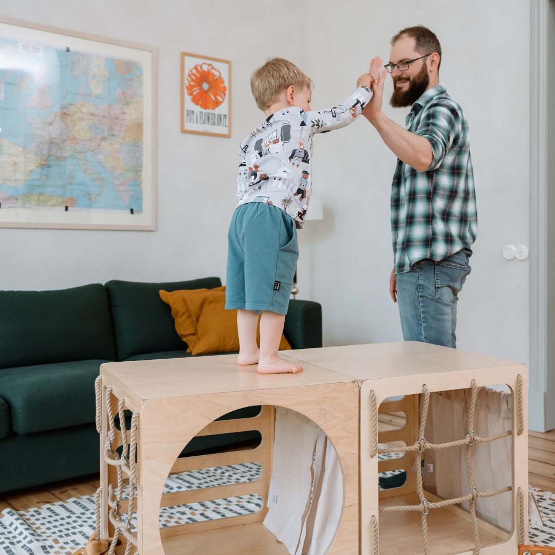 CUBITRI® Climbing Play Cube With Wooden Window - VentureKids