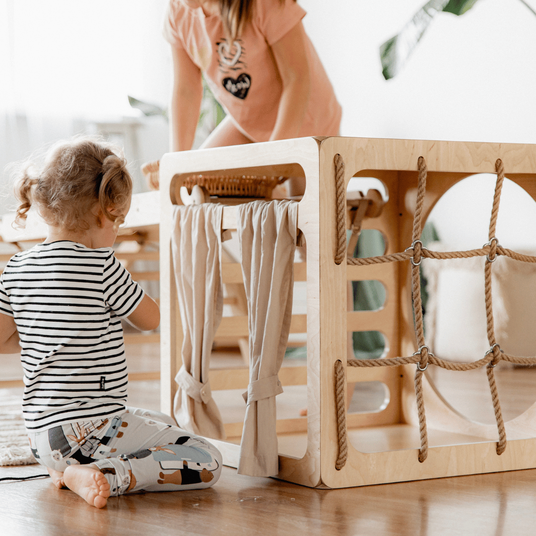 CUBITRI® Climbing Play Cube With Rope Window - VentureKids