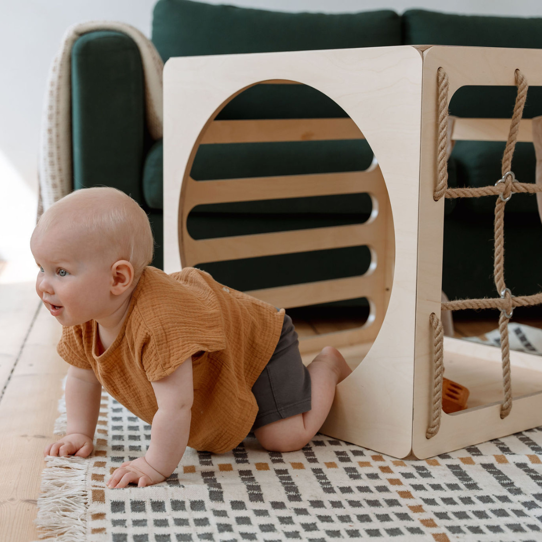 CUBITRI® Climbing Play Cube With Rope Window - VentureKids