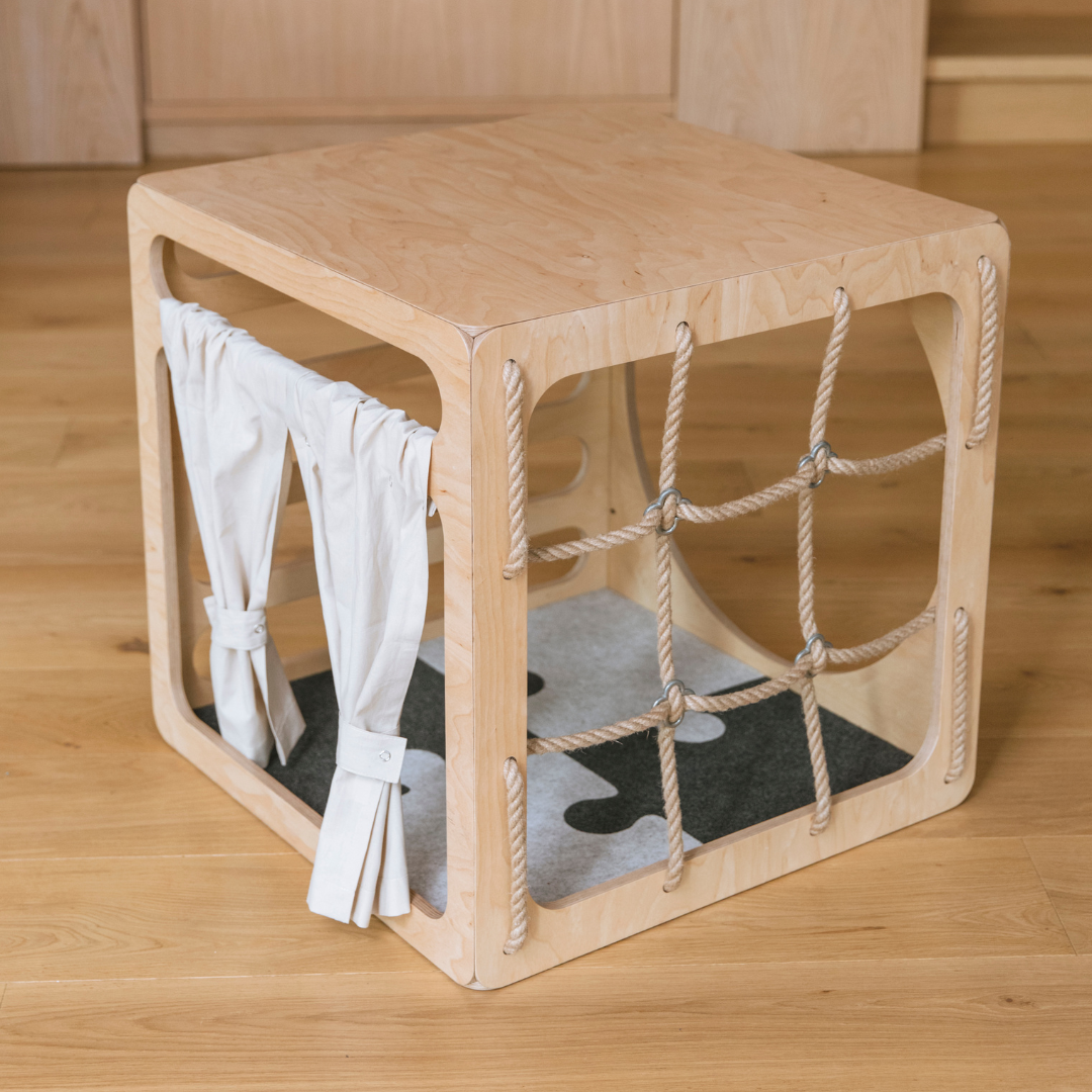 CUBITRI® Climbing Play Cube With Rope Window - VentureKids