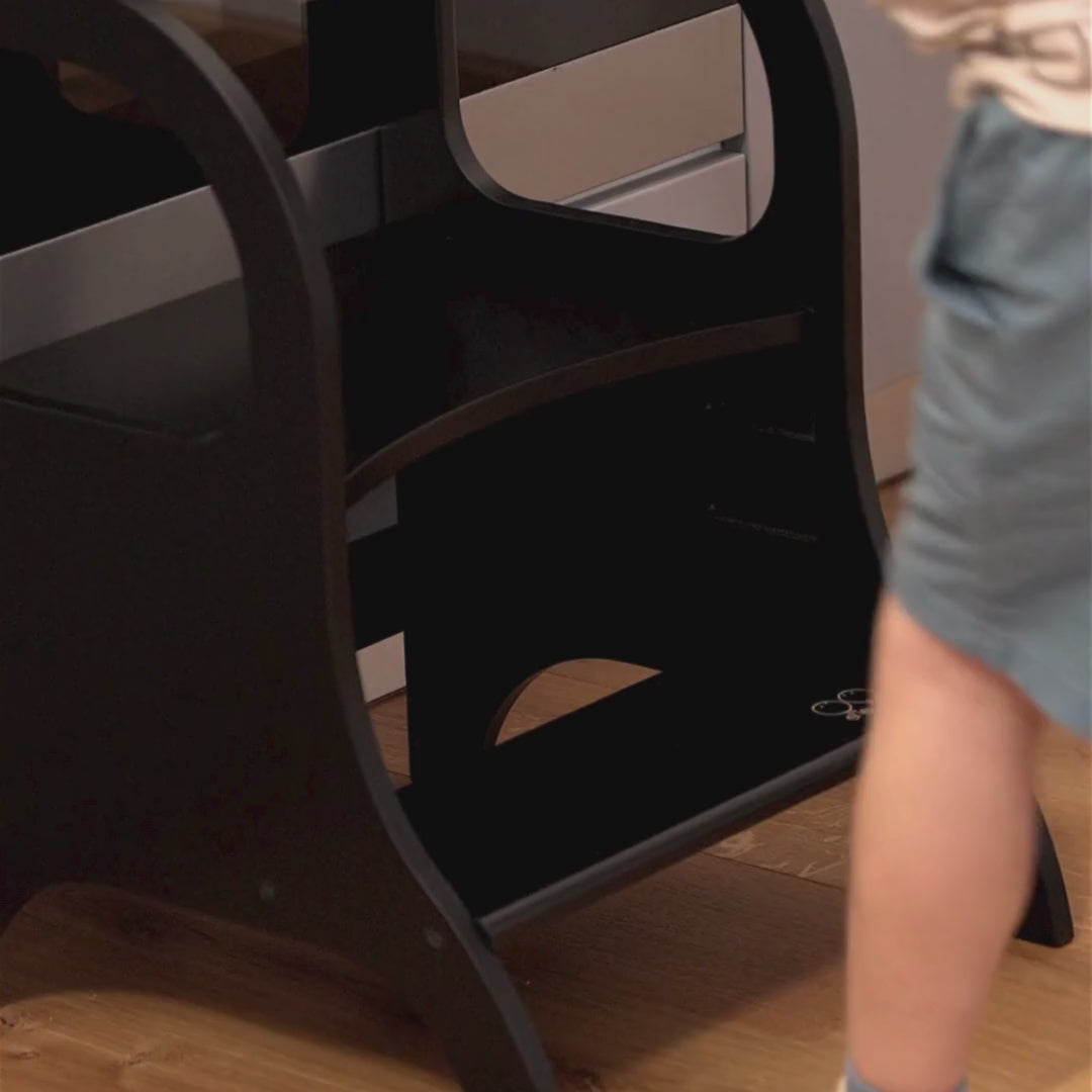 MIIMO® Adjustable Height Step Stool - Black - VentureKids