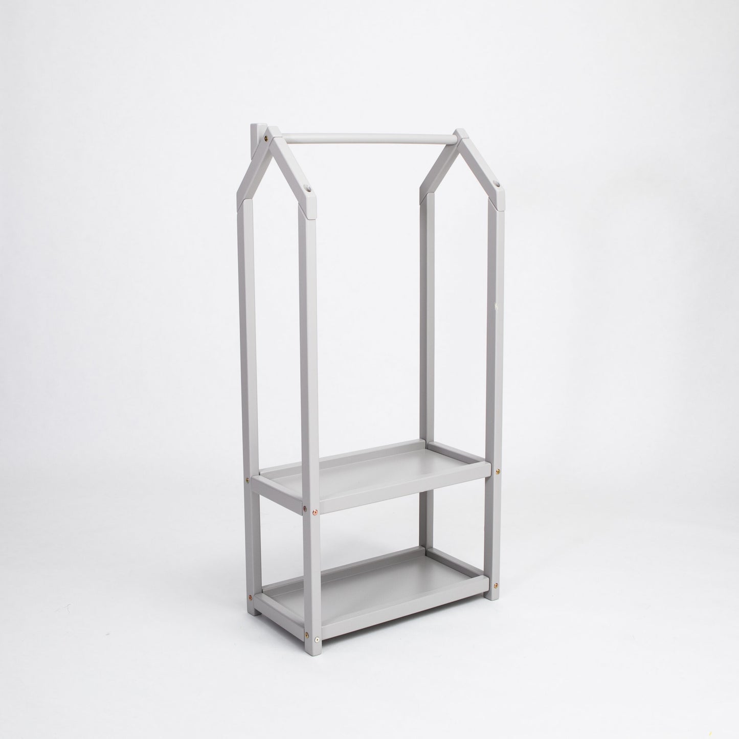 House Shaped Clothing Rack with Storage - VentureKids