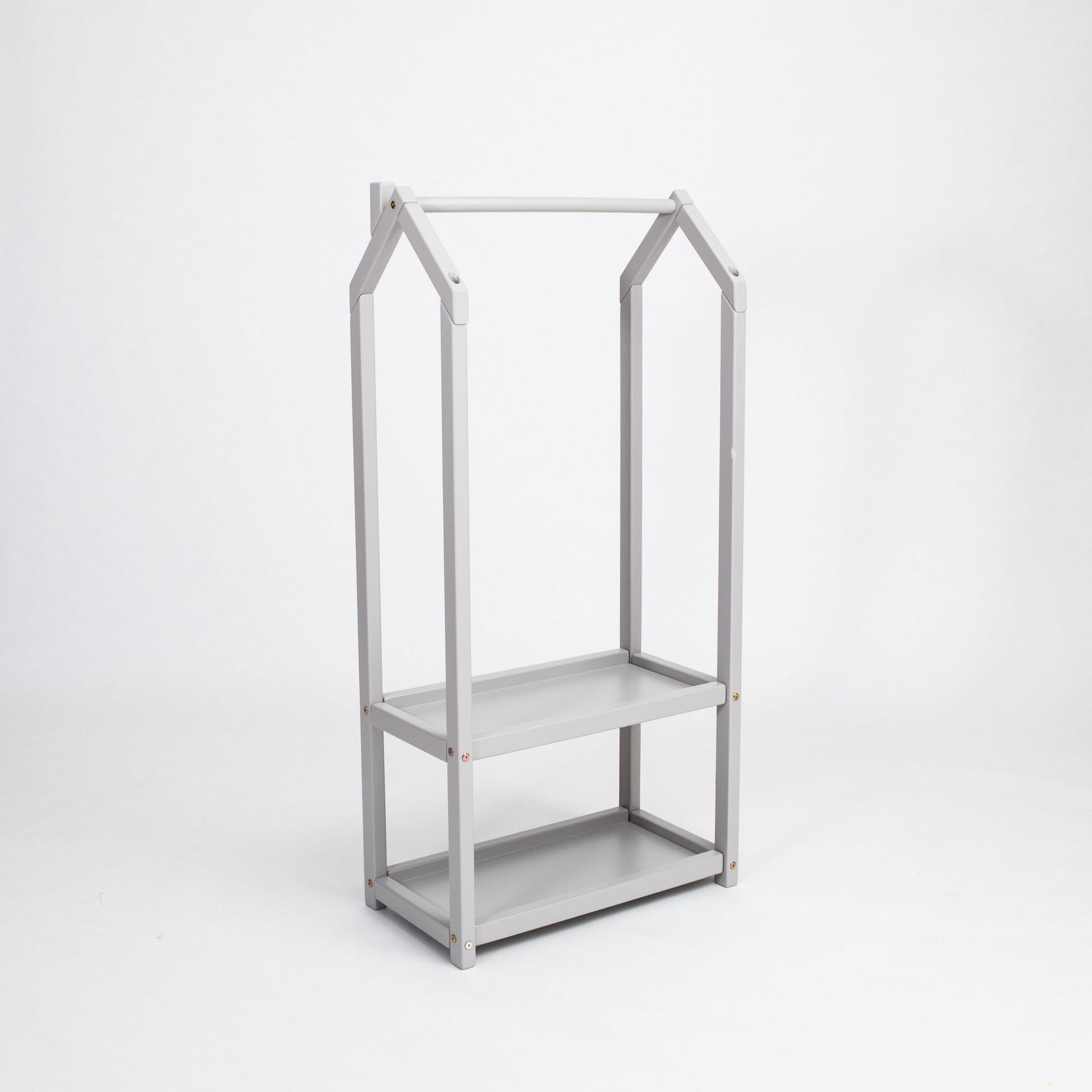 House Shaped Clothing Rack with Storage - VentureKids