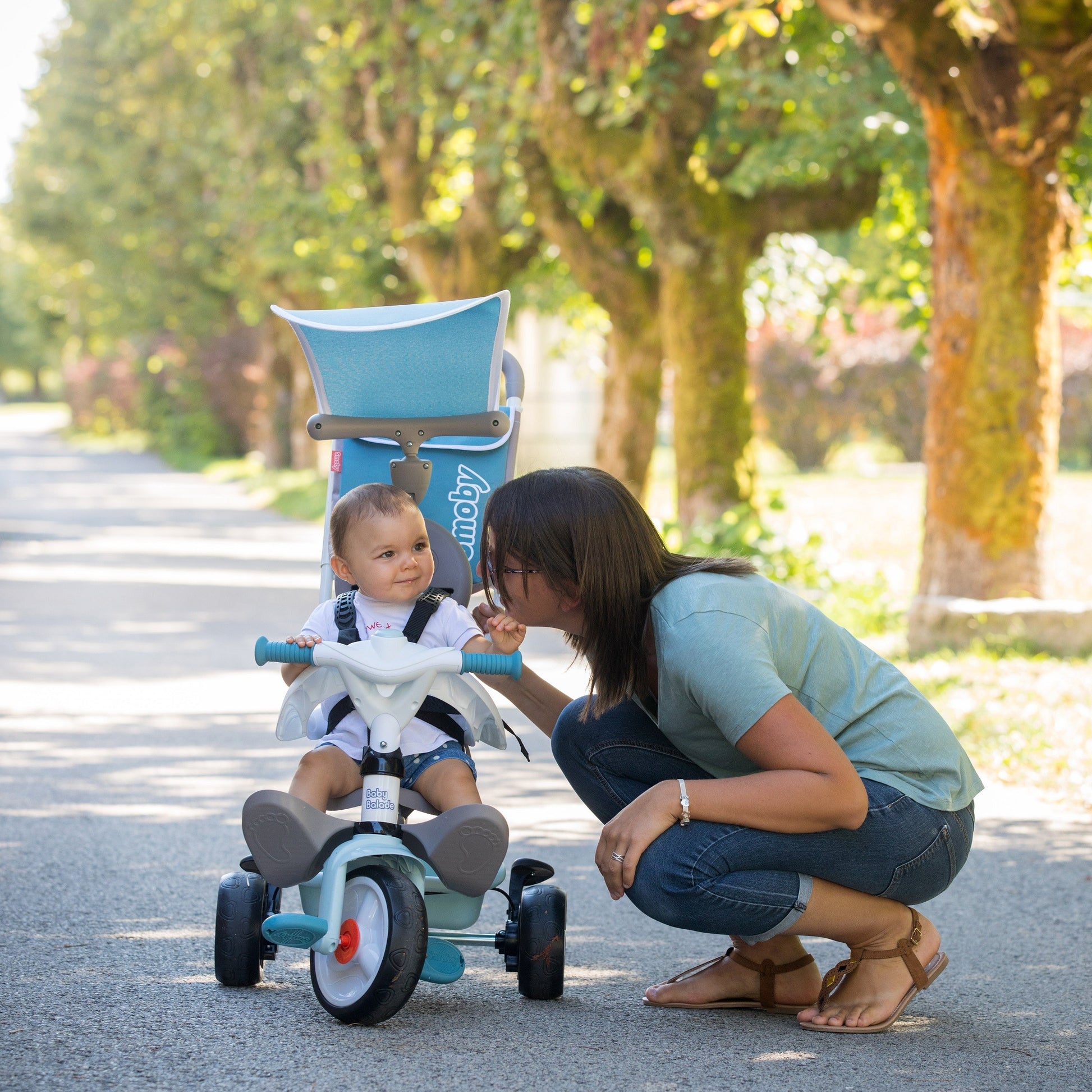 Smoby Trehjuling Baby Balade Plus, Blå - VentureKids