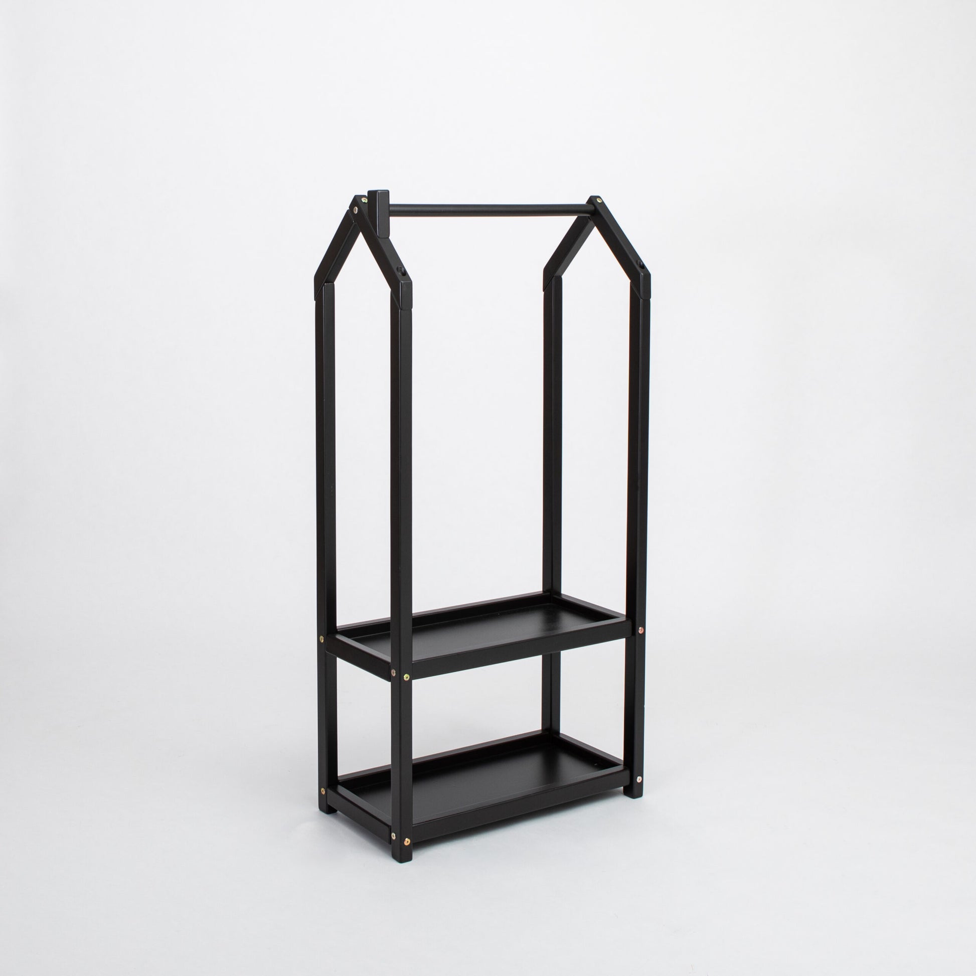 House Shaped Clothing Rack with Storage - VentureKids