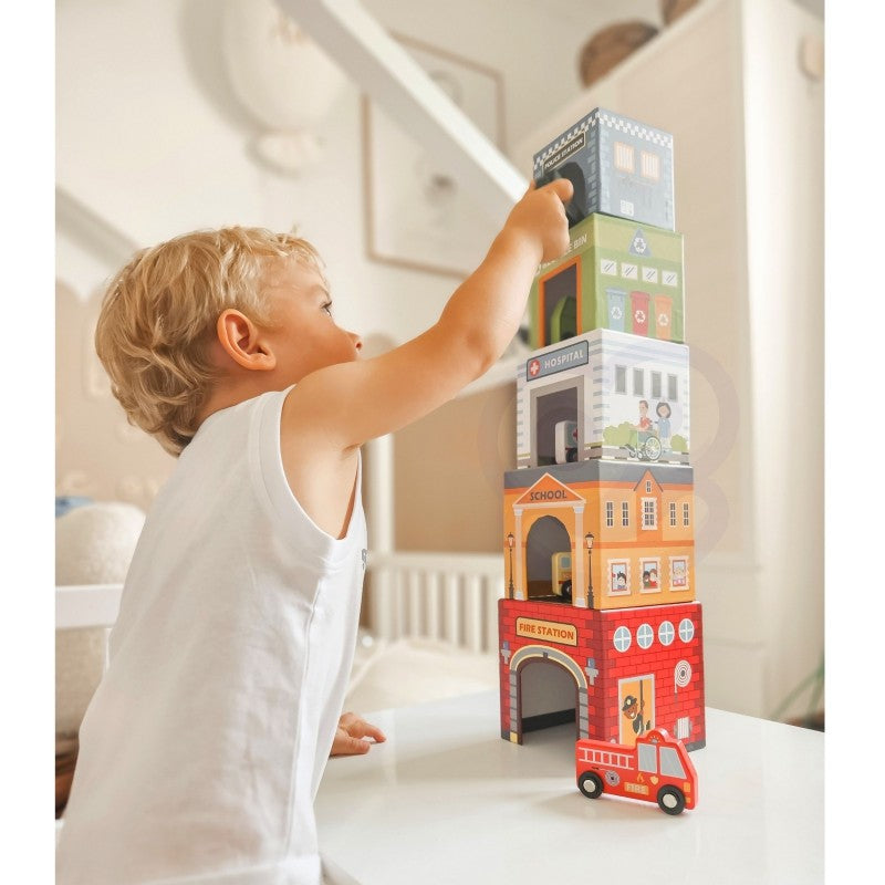 Staplingsbar kub med 6 fordon - VentureKids