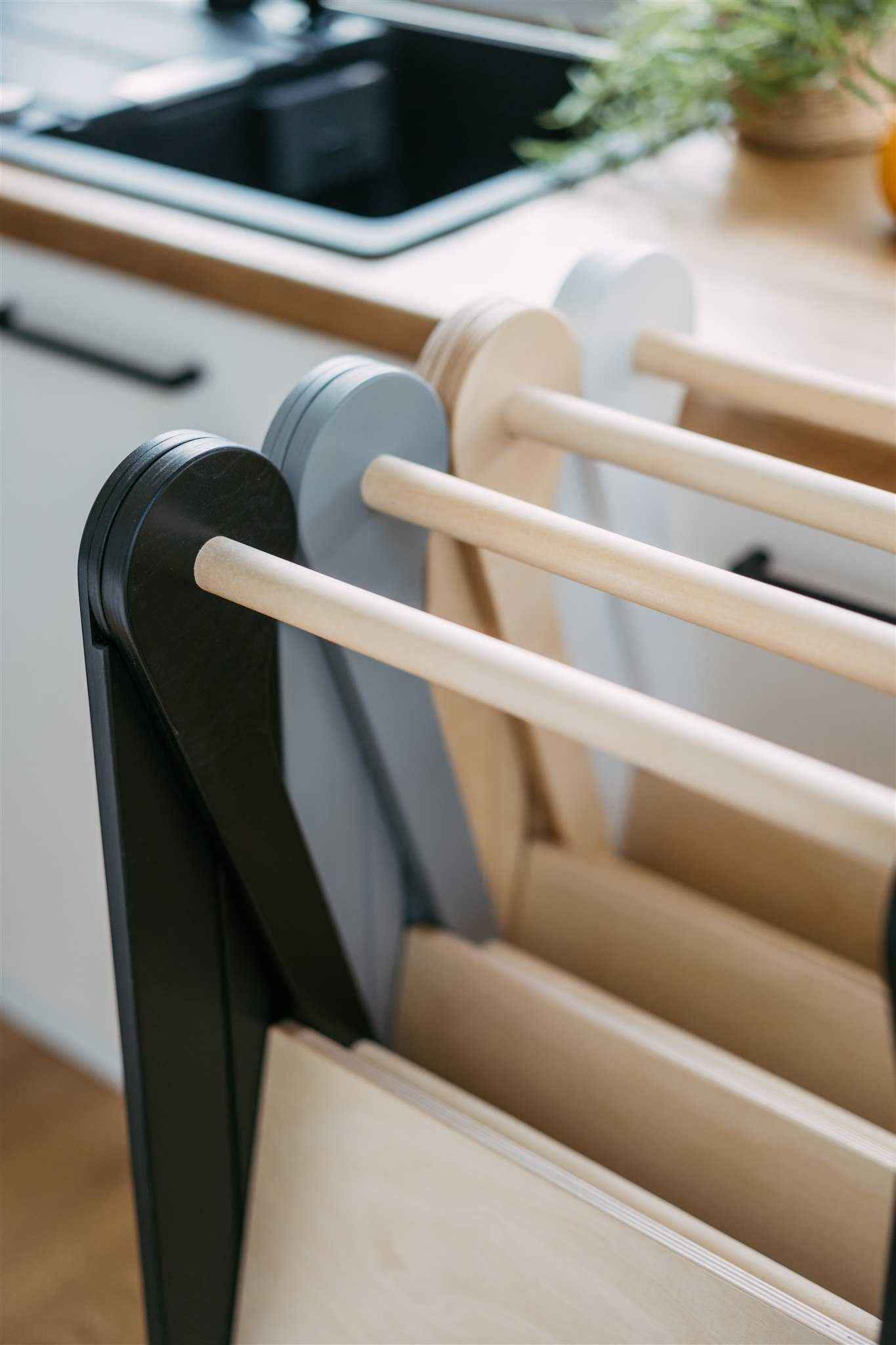 Foldable Kitchen Tower With Removable Rail