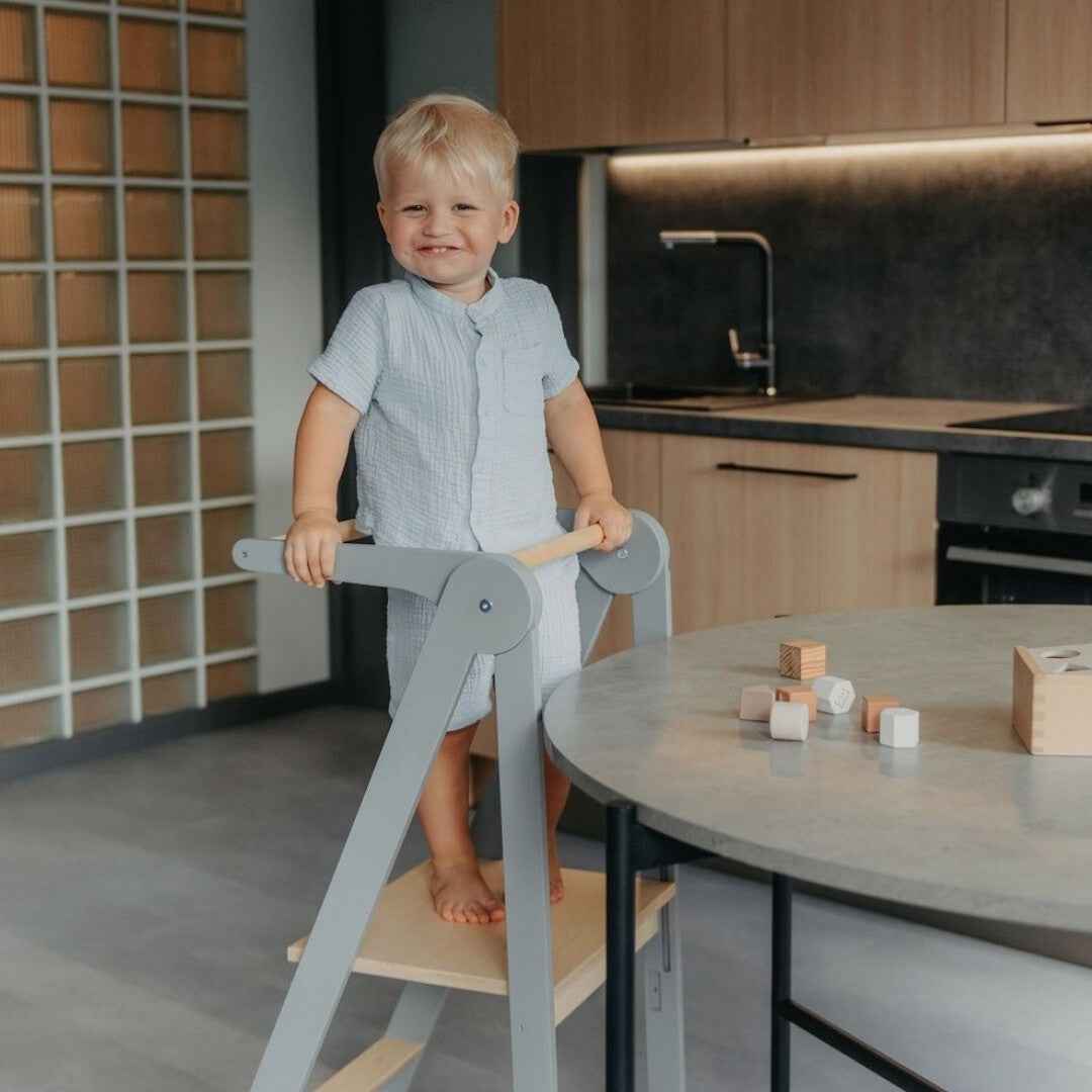 Foldable Kitchen Tower With Removable Rail