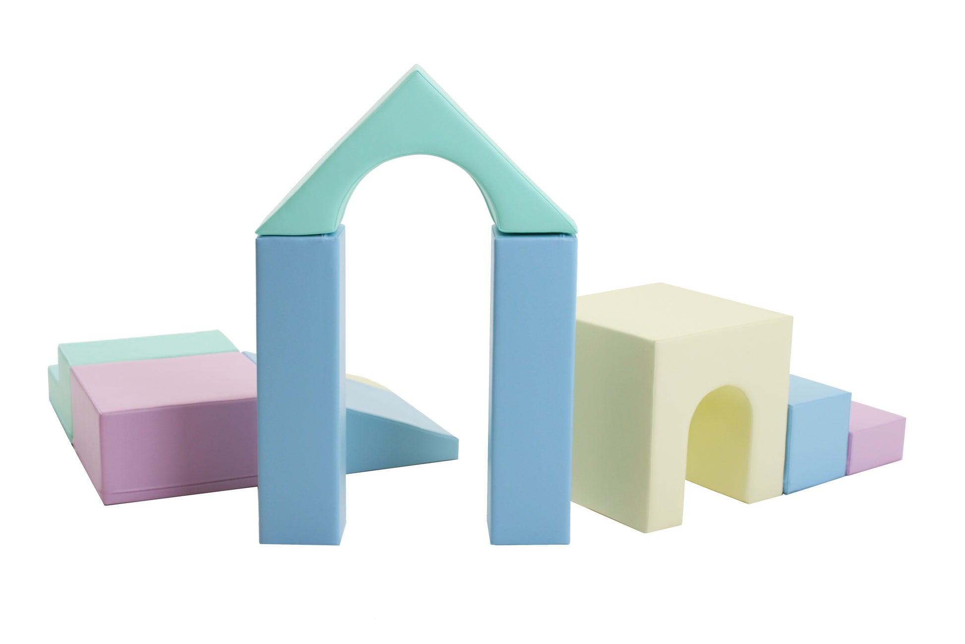 Soft Play Adventurer 10 stycken Mjuka Byggklossar - Pastellfärgade - VentureKids