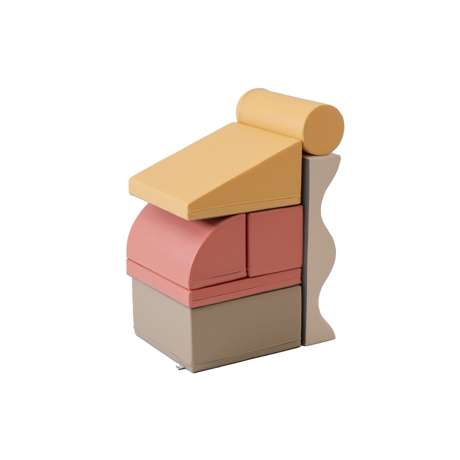 Soft Play 7 Foam Block Set - Pastel Pink Discoverer - VentureKids