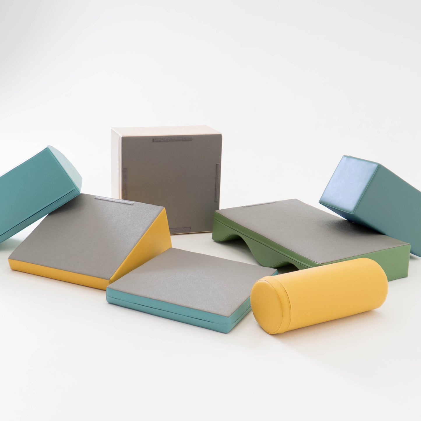 Soft Play 7 Foam Block Set - Pastel Turquoise Discoverer - VentureKids