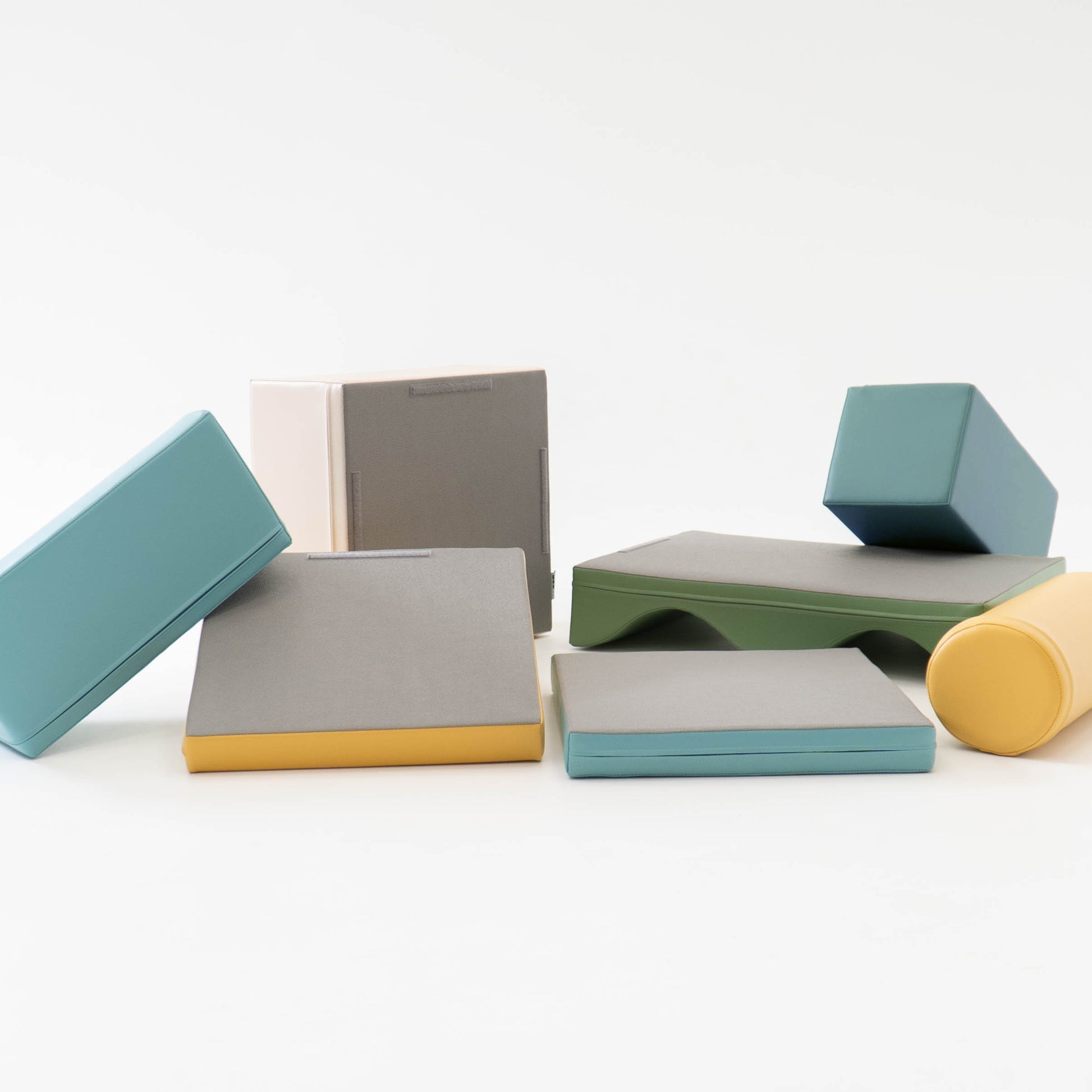 Soft Play 7 Foam Block Set - Pastel Turquoise Discoverer - VentureKids