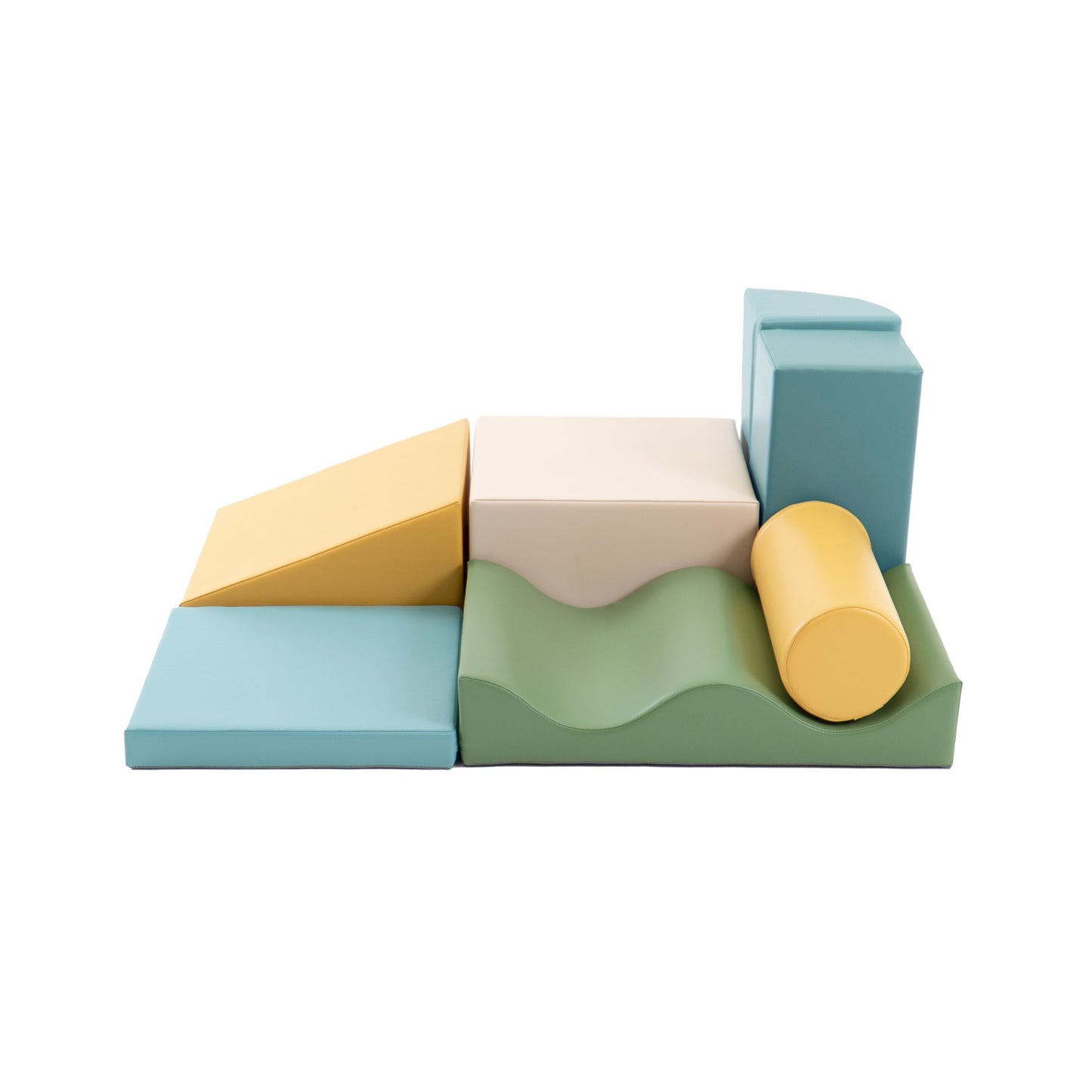 Soft Play 7 Foam Block Set - Pastel Turquoise Discoverer - VentureKids