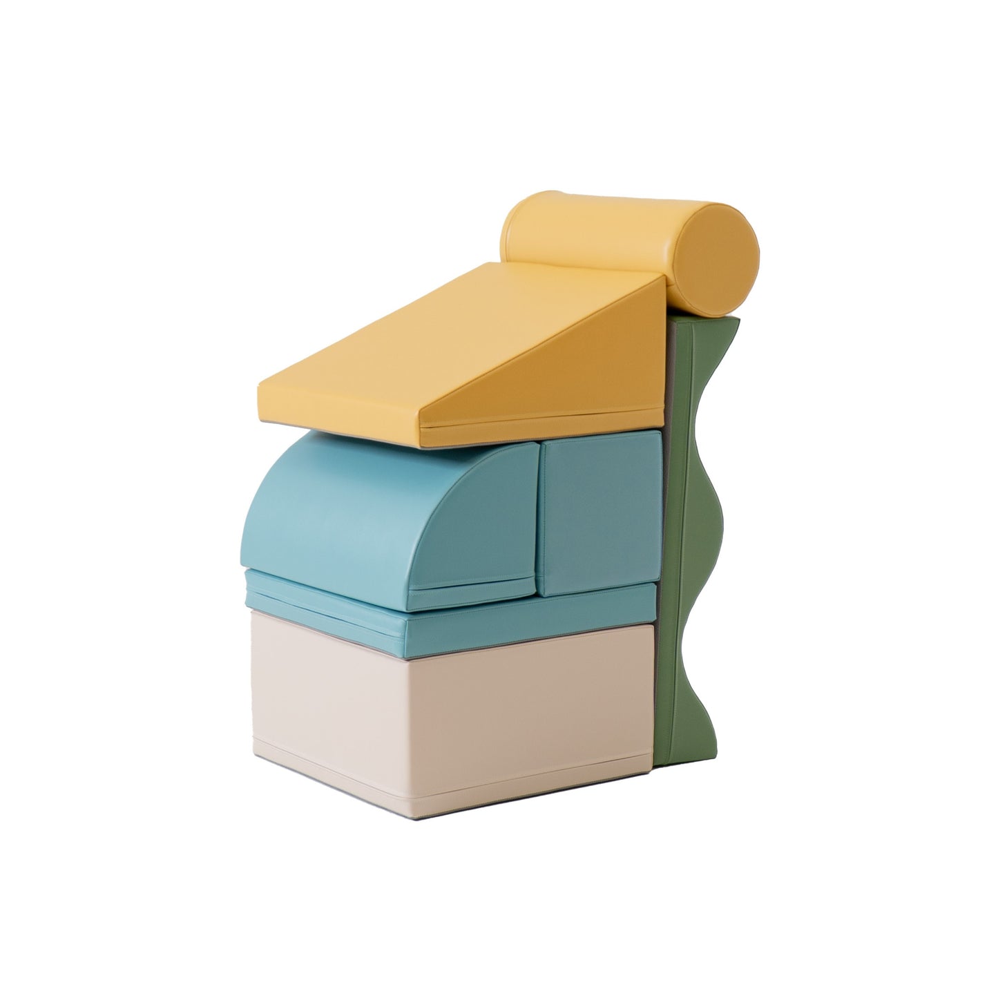 Soft Play 7 Foam Block Set - Pastel Turquoise Discoverer - VentureKids