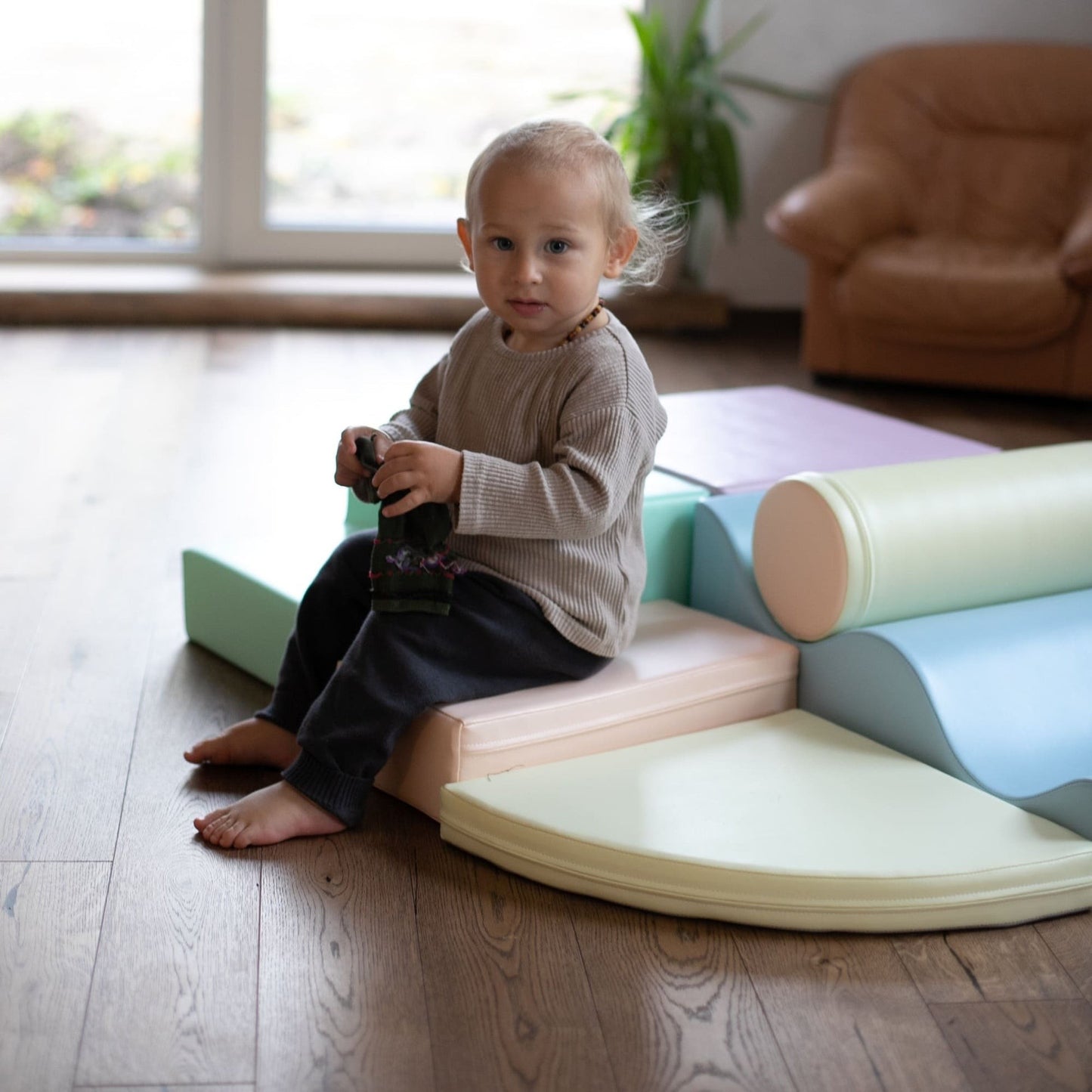 Soft Play 6 Foam Block Set - Light Pastel Explorer - VentureKids