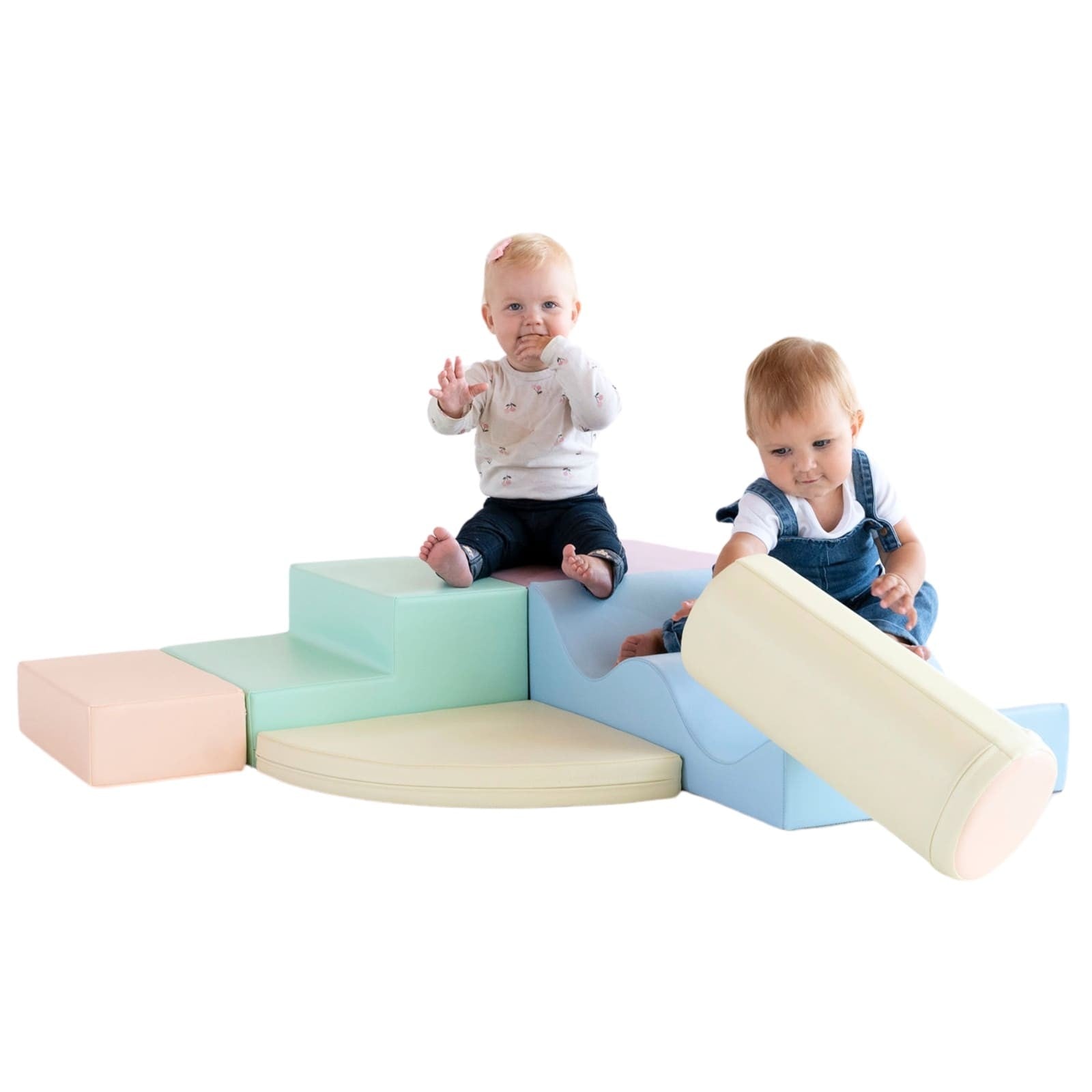 Soft Play 6 Foam Block Set - Light Pastel Explorer - VentureKids