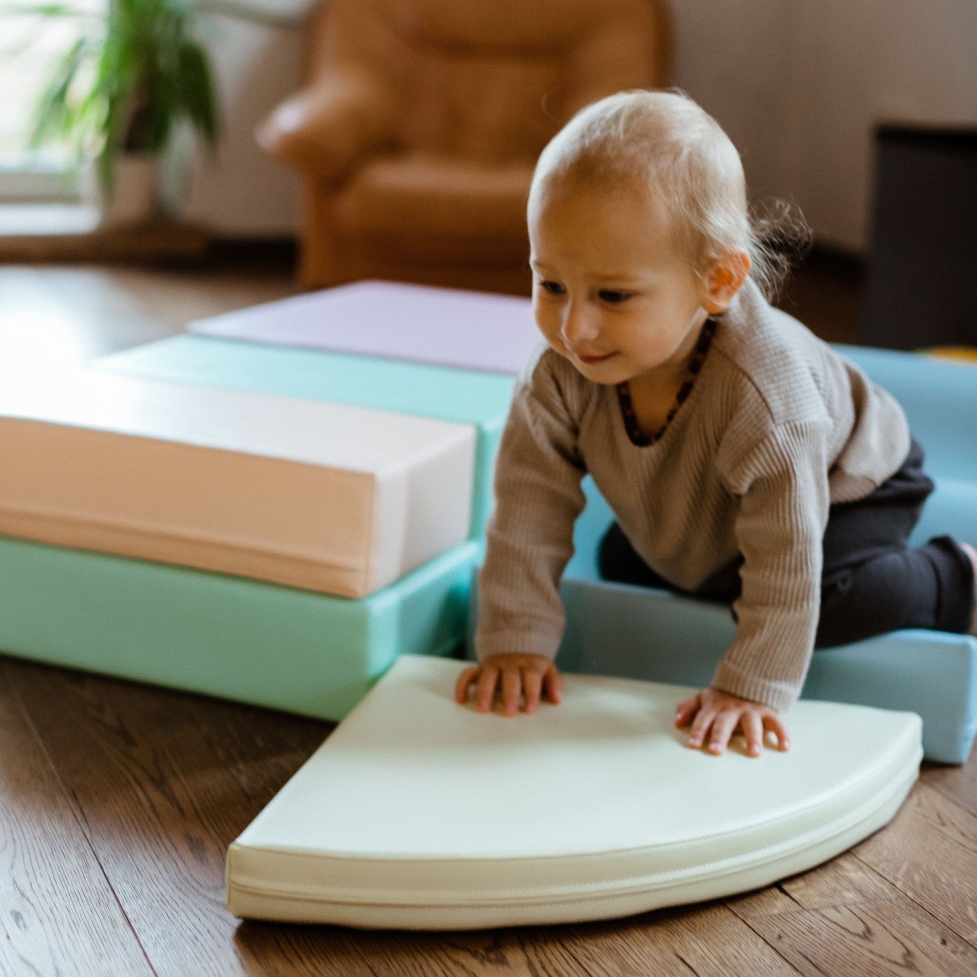 Soft Play 6 Foam Block Set - Light Pastel Explorer - VentureKids