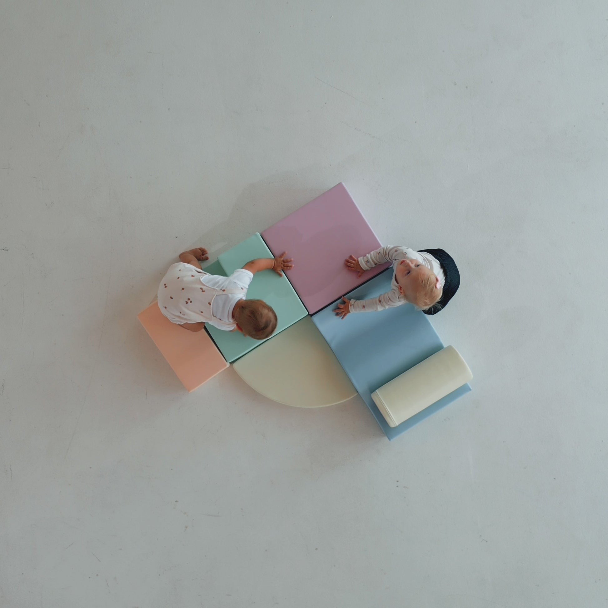 Soft Play 6 Foam Block Set - Light Pastel Explorer - VentureKids